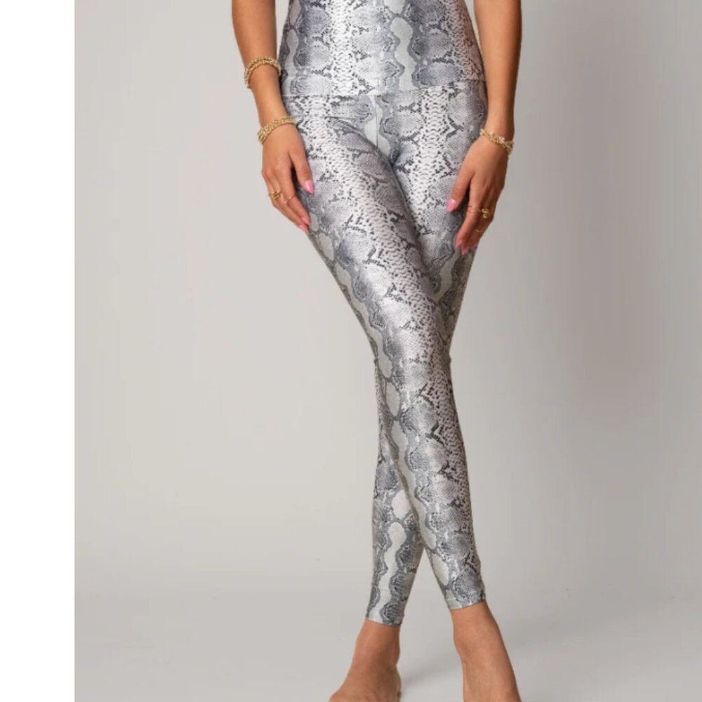 Emily Hsu White Python Leggings
